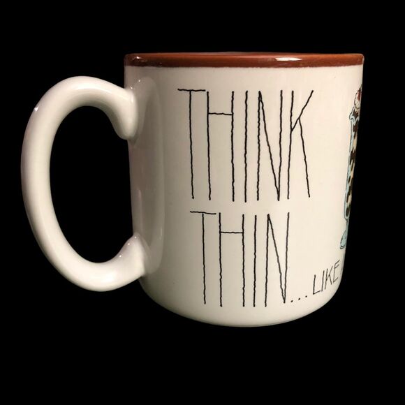 Potpourri Press Other - “Think Thin Like a Tall Skinny Hot Fudge Sunday” Vtg 1990 Coffee Mug, Large